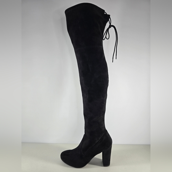 Chinese Laundry Over the Knee Thigh-High Black Faux Suede Boots Size 10 - Picture 3 of 11